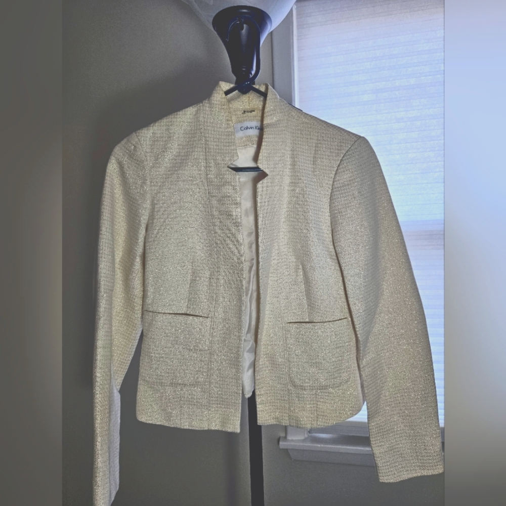 2 pcs skirt Suit beige with gold